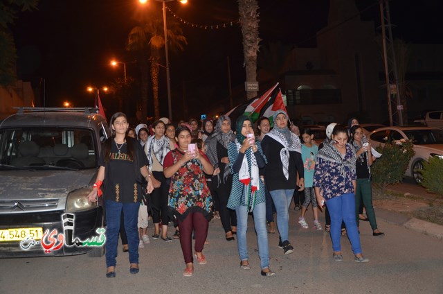   كفرقاسم - فيديو : الالاف في مظاهرة الغضب القسماوي لدخول وزير المعارف ومواجهات واصابات في مدخل البلدة مع الشرطة 